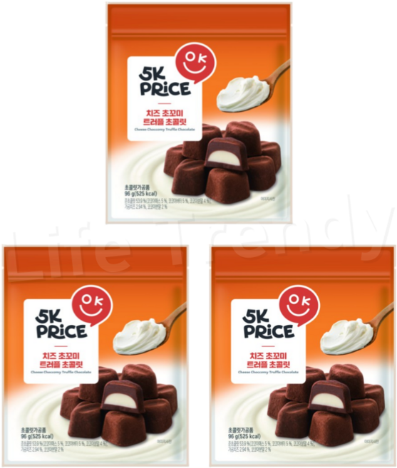 치즈 초꼬미 트러플 초콜릿, 3개, 96g