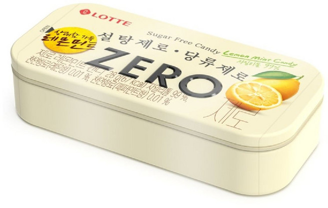 롯데제로 레몬민트 캔디, 12개, 28g