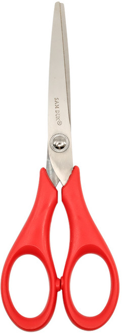삼덕 미소가위(2) 공예 사무용 다용도 미니 가위, 레드