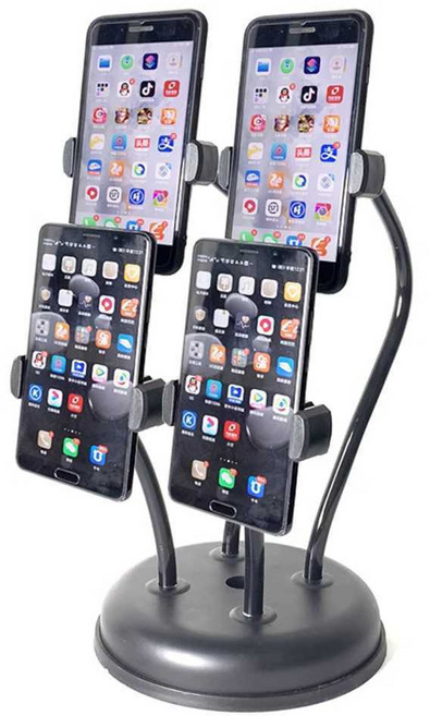 휴대폰 멀티 거치대 개인방송 스탠딩 랙 폰가게 게임, 1개, 1. 듀얼 스마트폰 거치대 업그레이드