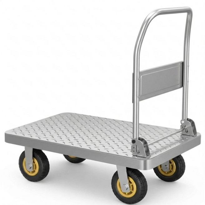 우드썬 무소음 접이식 강철 구르마 핸드 카트, 1개