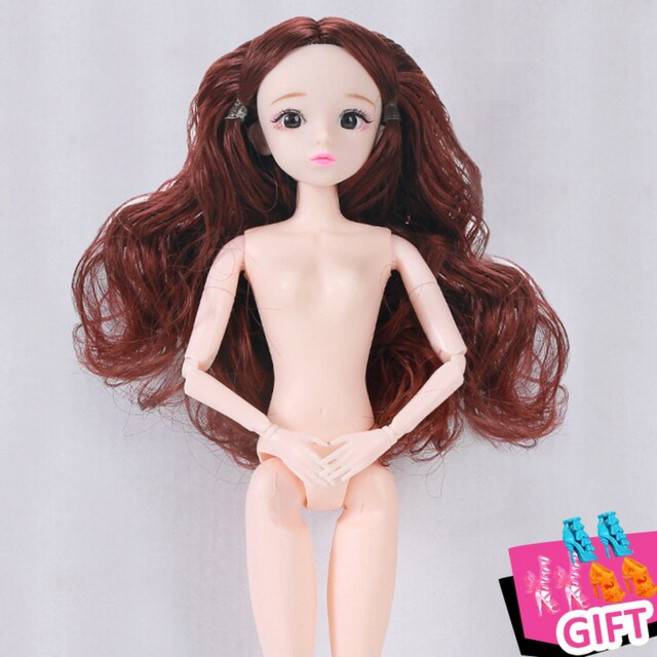 구체관절인형 30cm 패션 알몸 머리 포함 예쁜 머리 이동식 장난감 3d 시뮬레이션 눈 16 Bjd 드레스 장난감 공주, 1개