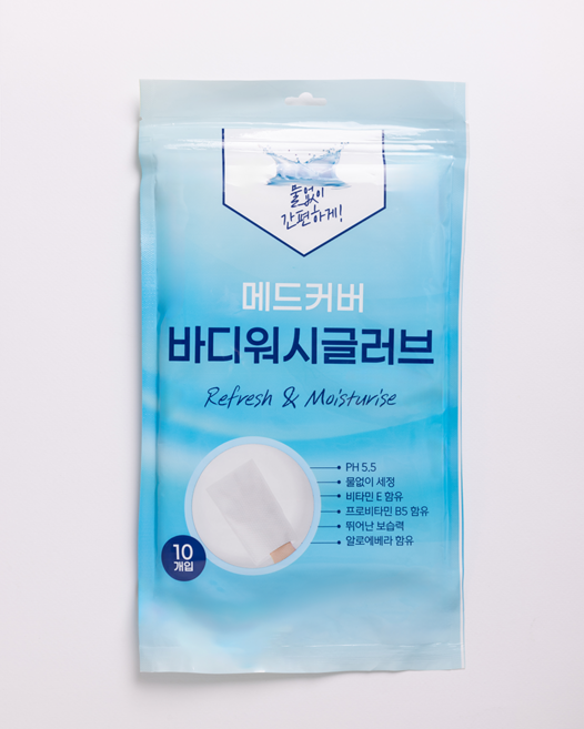 메드커버 바디워시글러브 노린스 간병용품 물없이 씻는 바디워시 워터리스 노인 임산부추천, 1개, 170g, <바디워시글러브>