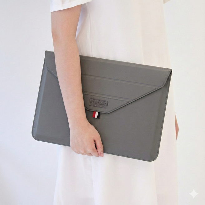 엘마드레 노트북파우치 방수 케이스 맥북에어 삼성 lg그램 노트북커버, 멜란지그레이, 1개