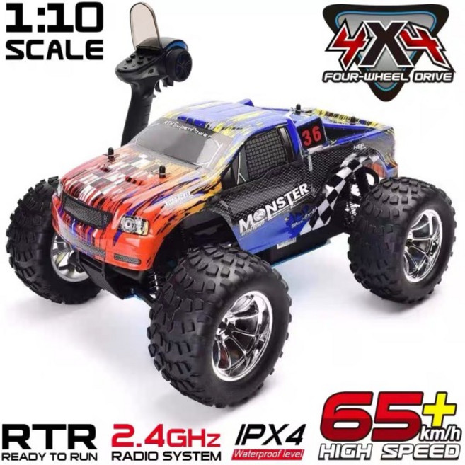 HSP RC 트럭 1:10 스케일 니트로 가스 파워 취미용 자동차 2단 변속 오프로드 트럭 94188 4륜 구동 고속 취