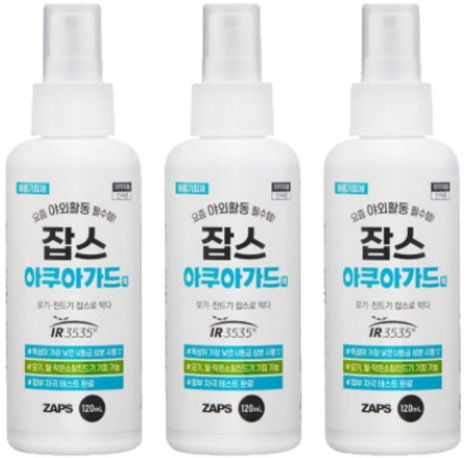 잡스 아쿠아가드액, 3개, 120ml