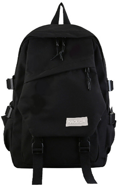 JOEKI韓版書包【PJ0083】多層分類防水耐髒學生背包, 黑色款