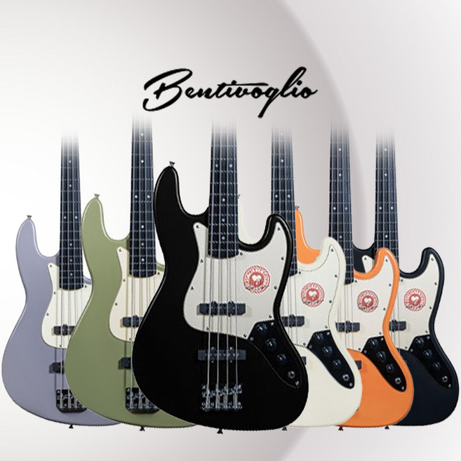 벤티볼리오 파라볼릭 BP 시리즈 베이스기타 EJ1W 재즈 베이스 입문용 연습용, 코랄 오렌지, 1개