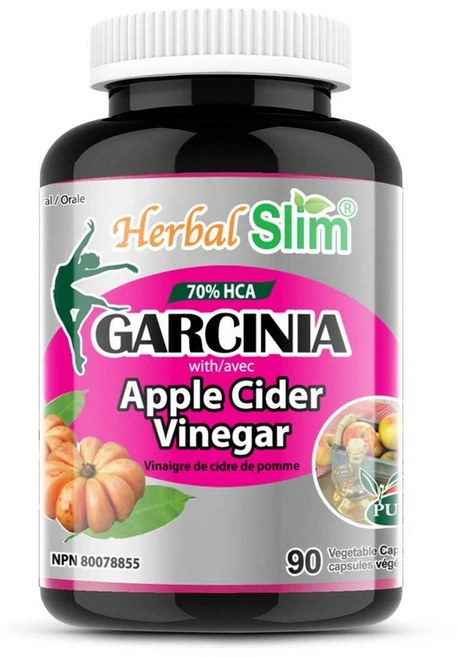 캐나다 허벌슬림 HERBAL SLIM Garcinia + AppleCiderVinegar 가르시니아 + 애플사이다식초 캡슐, 2개, 90정 - 쿠팡
