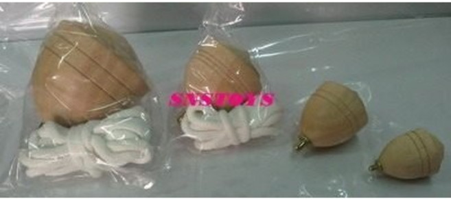 古早味 懷舊童玩 木質 陀螺, 1個, 中粒(一粒8x5.5cm)