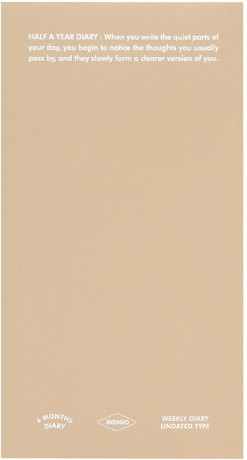 인디고 만년형 기본 6개월 위클리 핸디 다이어리, 샌드, 1개, 샌드