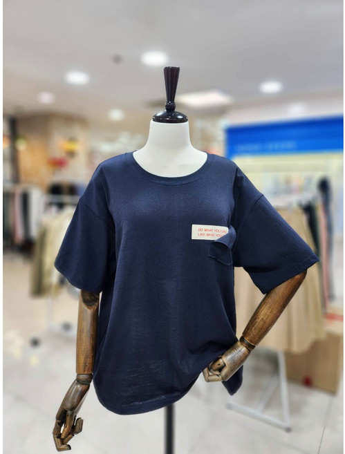 스테파니 트임 패치 반팔 티 A24TS4604