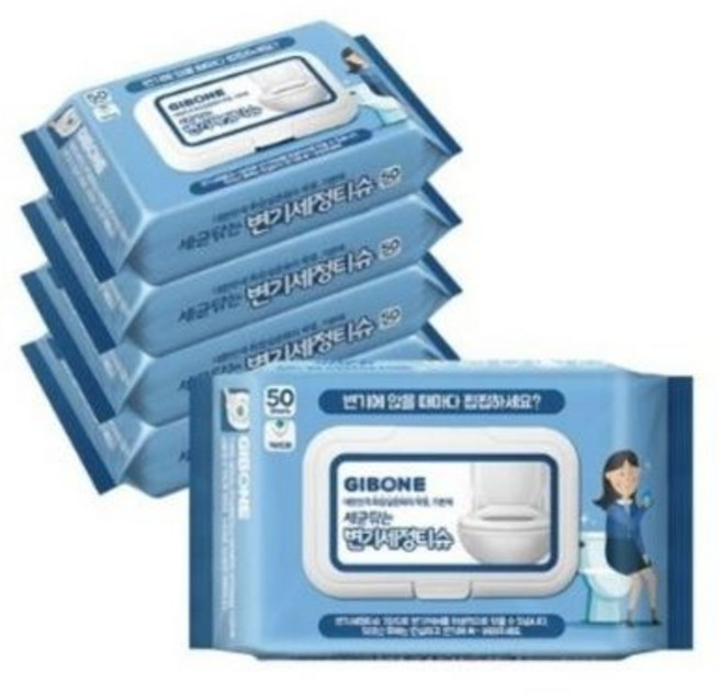 기본에 세균닦는 변기세정티슈 50매, 13개