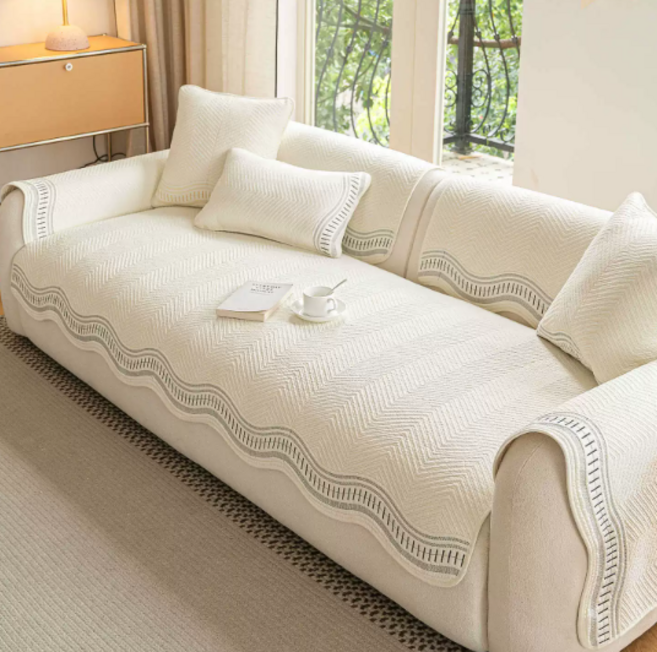 하루꿈 사계절 순면 소파 패드 거실 쇼파 커버 미끄럼 애완 발톱 방지 내마모 2인/3인/4인용