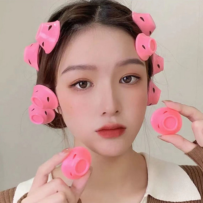 손쉬운 셀프 파마 헤어롤 롯드 볼륨 스타일링, 20개, 분홍