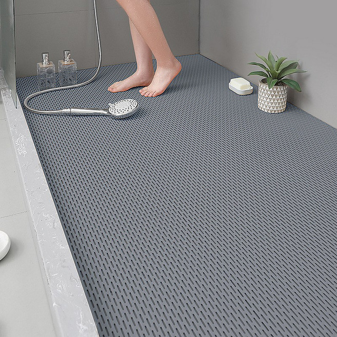 심플 고급 욕실 화장실 수영장 주방 미끄럼 방지 매트, 그레이, 1개