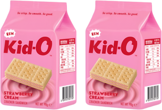 키드오 딸기 크래커 샌드위치, 2개, 90g