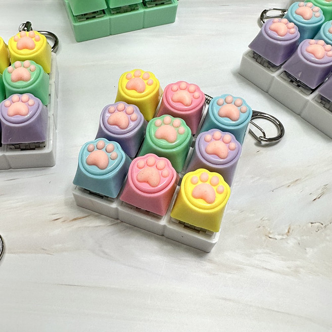 펫더월드 mbti 키보드키링 고양이 발바닥 시리즈, 발바닥키링1, 발바닥키링1, 1개