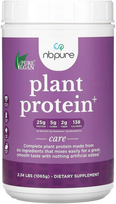 NB Pure 플랜트 프로틴플러스 1 065g(2.34lb), 1개, 1.065kg - 쿠팡