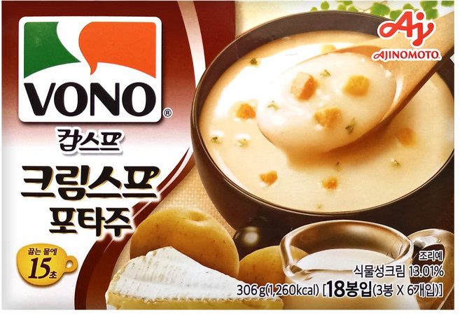 농심 보노 크림스프 포타주 17g x 18입, 306g, 1개