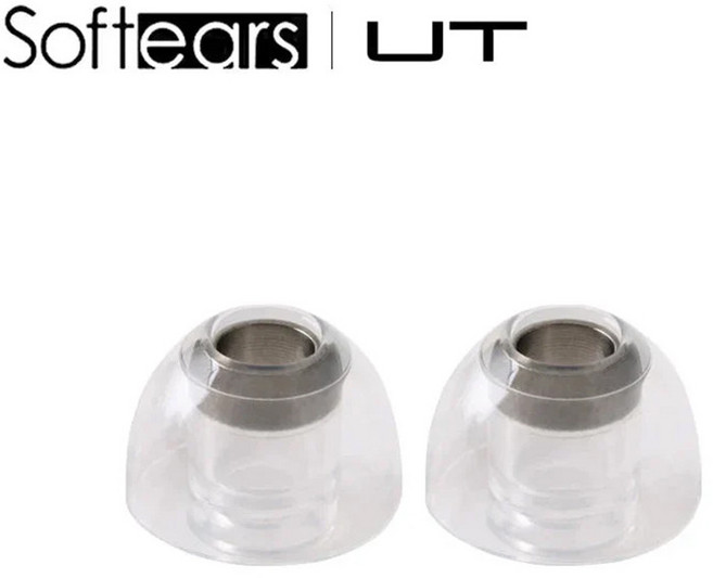 소프트이어스 UT 티타늄 듀얼링 세척 가능 금속 이어폰 이어팁, L 1쌍