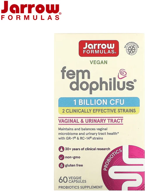 자로우 포뮬러스 펨 도피러스 10억 CFU 프로바이오틱스 락토바실러스 람노수스 GR-1 루테리 RC-14, 비건, 성인남녀공용, 베지캡슐, 1개, 60정 - 쿠팡