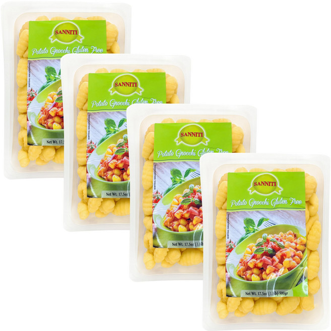 산니티 이탈리아 프리 감자 뇨키 17.5 oz(500 g Sanniti Italian Gluten Free Potato Gnocchi 17.5 oz (500 g) (Pack, 1개
