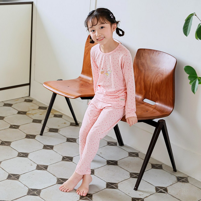 삐삐롱 [삐삐롱]하트스타 모달스판 9부 상하세트