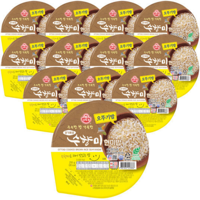오뚜기 오뚜기밥 수향미 현미밥 210g 12개