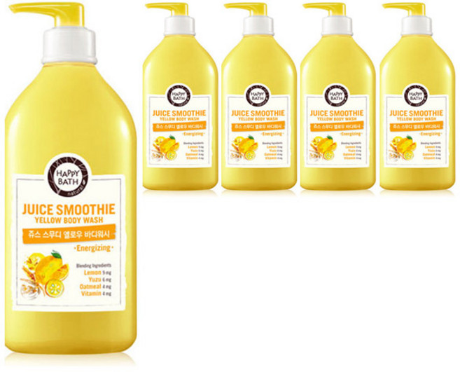 드림마켓 쥬스스무디 바디워시 옐로우800g 과즙 바디클렌저, 800g, 5개