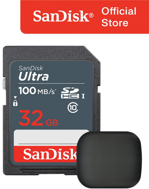 샌디스크 울트라 라이트 SD카드 카메라 + 보관 케이스 패키지, 32GB, 1개