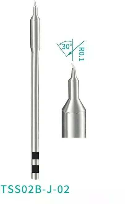TSS02 시리즈 납땜 인두 팁 블레이드 말굽형 팁 퀵 TS1200/1200A/1200D 납땜 스테이션과 호환 가능, 11 TSS02-J-02