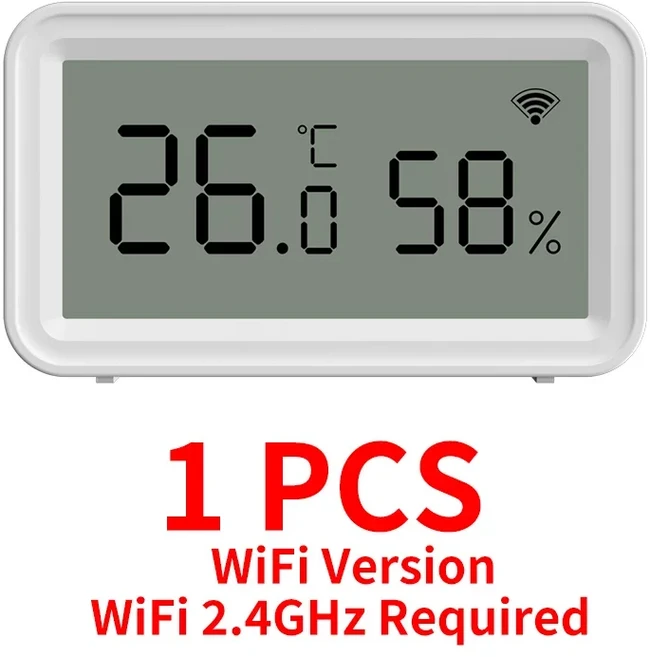 스마트 라이프 Google Assistant 홈 모니터 및 Alexa와 호환되는 무선 Tuya WiFi 온도 센서, 01 WiFi Version