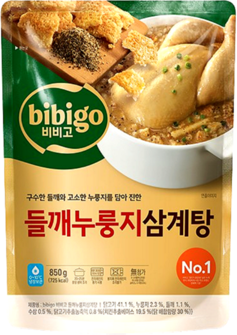 CJ제일제당 비비고 들깨누룽지 삼계탕, 850g, 1세트