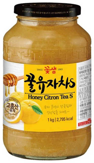 꽃샘 꿀유자차S, 1kg, 1개입, 8개