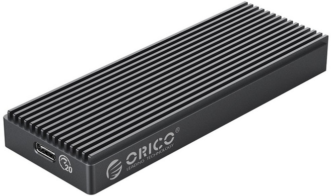 오리코 USB3.2 20Gbps NVMe M2 SSD 알루미늄 케이스 M2PAC3-G20, 1개, 그레이