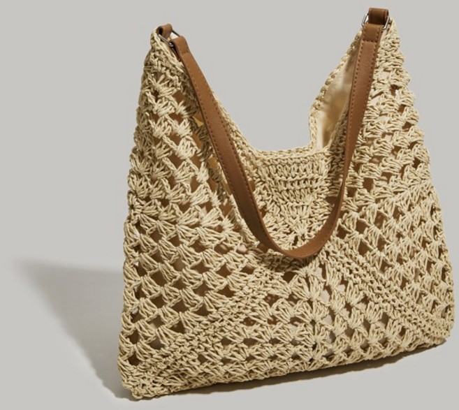 코코린느 내추럴 크로쉐 니트 호보백 숄더백 라탄 여름 데일리 루즈핏 빅사이즈 여성 가방 (3colors)