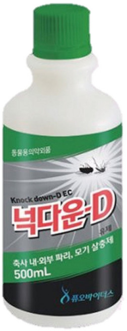 넉다운-D 500ml 파리 모기 개미 지네 바퀴벌레 등 강력살충, 4개