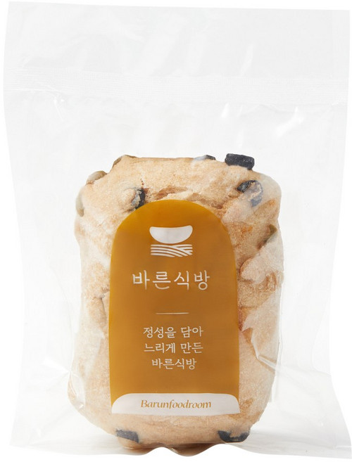 바른식방 그린올리브 치아바타 (유기농통밀), 1개, 210g