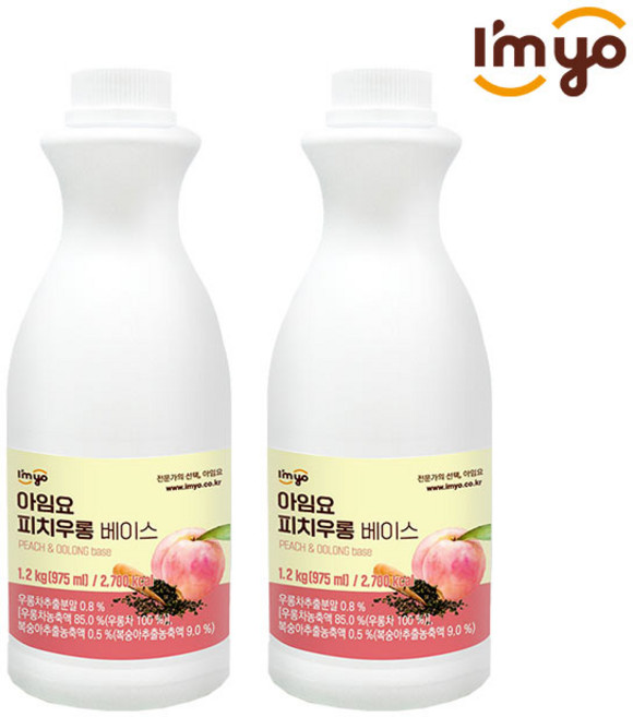 아임요 피치우롱티 베이스 2개, 1.2kg, 1개, 1.2kg