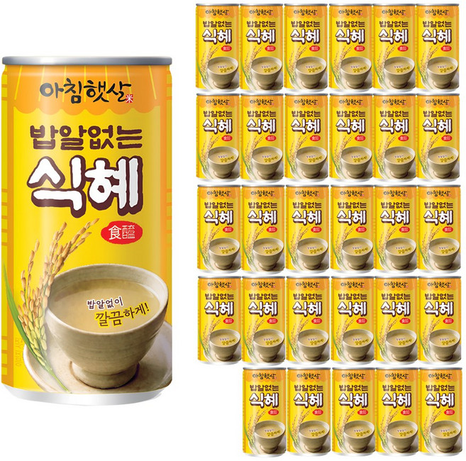웅진 아침햇살 밥알없는 식혜, 30개, 180ml