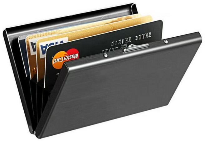 아코디언 카드 지갑 메탈 스텐 슬림 케이스