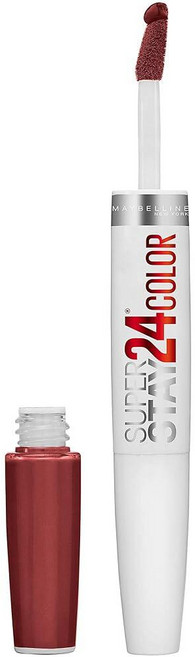 메이블린뉴욕 Maybelline 메이블린 Super Stay 24 2단계 리퀴드 립스틱 메이크업 오래 지속 고발색 색상 모이스처라이징 밤 옵틱 루비 레드 1개입 238729, 영원한 와인 5가지, 영원한 와인 5가지, 1