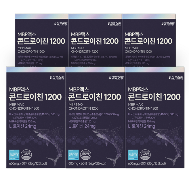킵유어핏 콘드로이친 1200 MBP, 60정, 6개