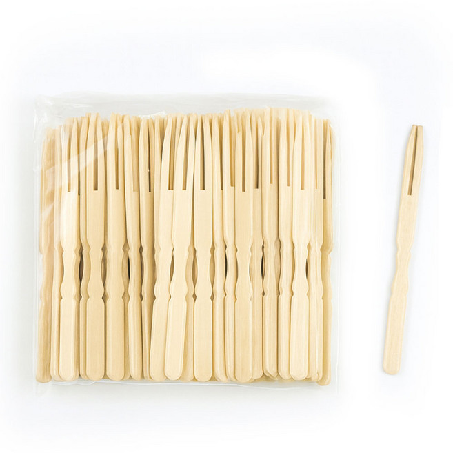 피크닉하우스 대나무 포크, 2개, 100개입