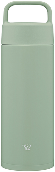 ZOJIRUSHI 象印 不鏽鋼一體式中栓吊環真空保溫杯, 豆沙綠, 500ml, 1個