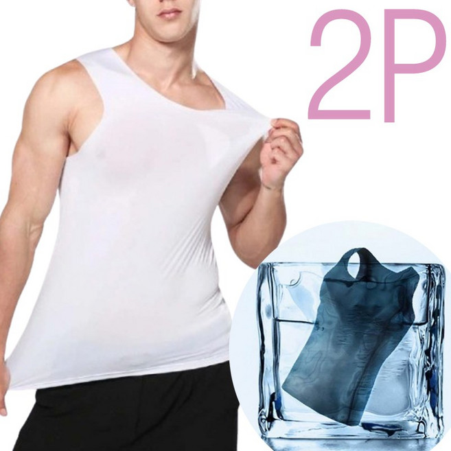 레오큐 남자 심리스 나시 무봉제 스판 런닝 민소매