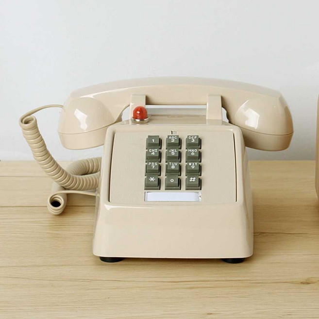 예쁜유선전화기 빈티지 가정용 집전화기 사무용, 블랙