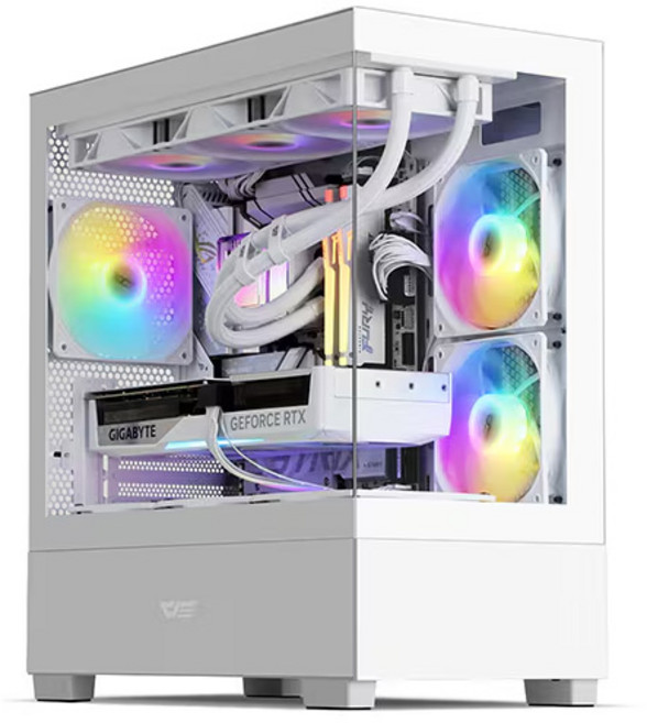 메이드시스템 조립컴퓨터 풀세트 조립PC 게이밍PC 아이온2 게임용 컴퓨터 본체 롤 오버워치 피파 배그 배틀그라운드 디아블로 데스크탑 고사양PC, 윈도우 11 홈, 500GB, 16GB, 라데온 RX 7600, AMD 5600 MW04