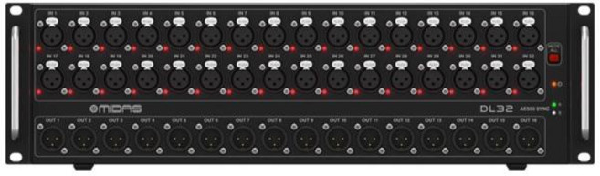 쇼 Midas 32 오디오 DL32 시스템용 전문 믹서 출력 16 디지털 스네이크 입력 사운드 라이브 스테이지 박스